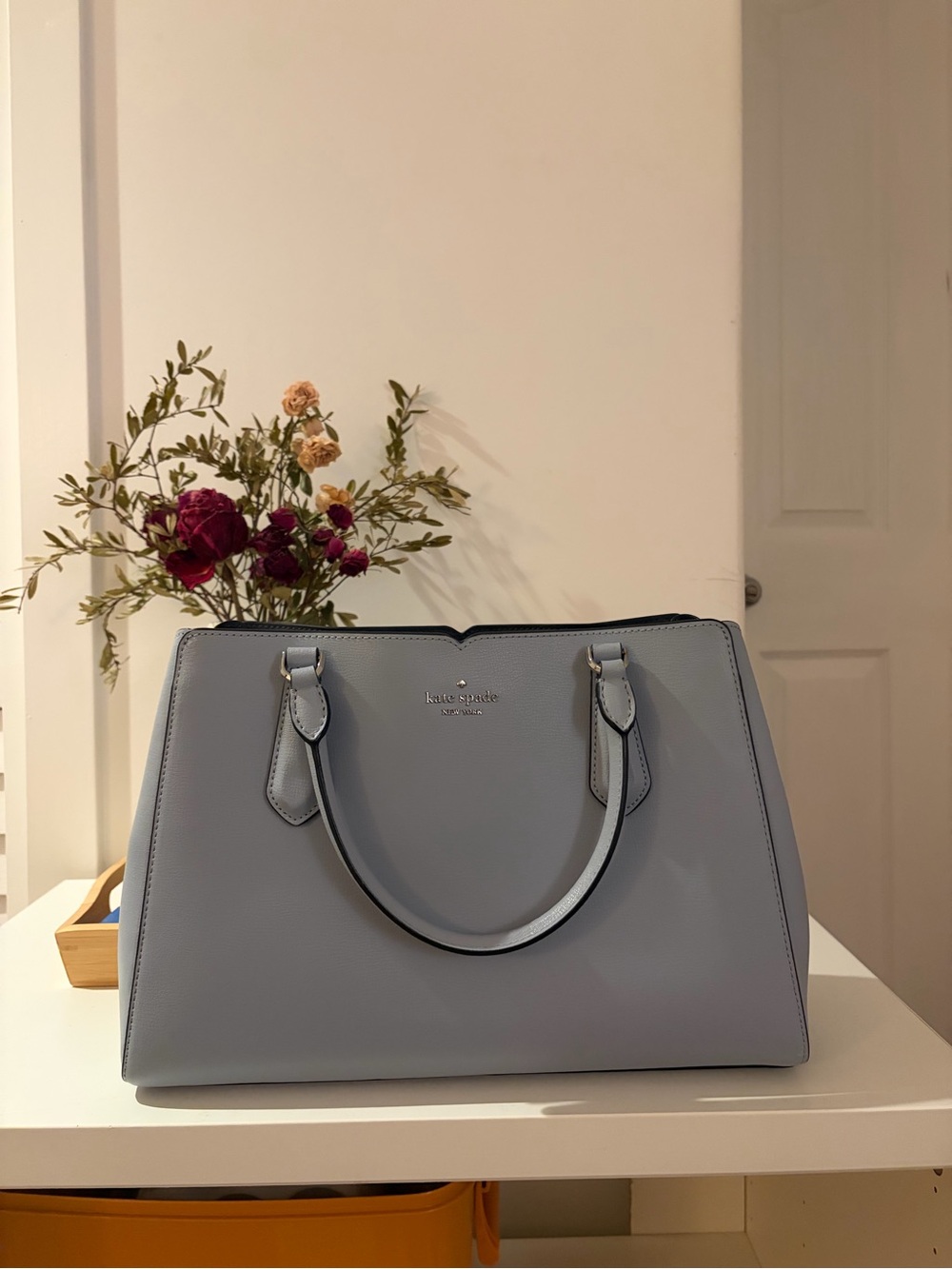 Kate Spade Light Blue Leather Satchel Bag